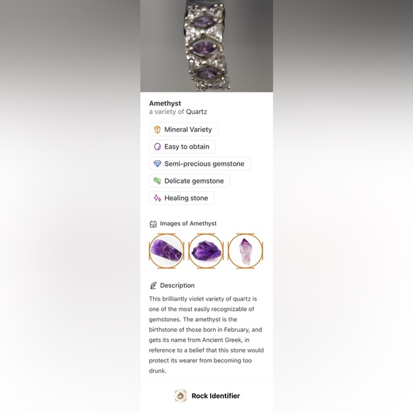 Diamond Silver Amethyst Huggie 
Hoop Earrings - Picture 9 of 9